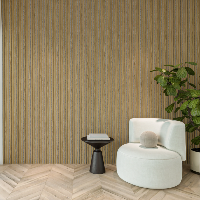 Slat Interior - White Oak - Grey Backing