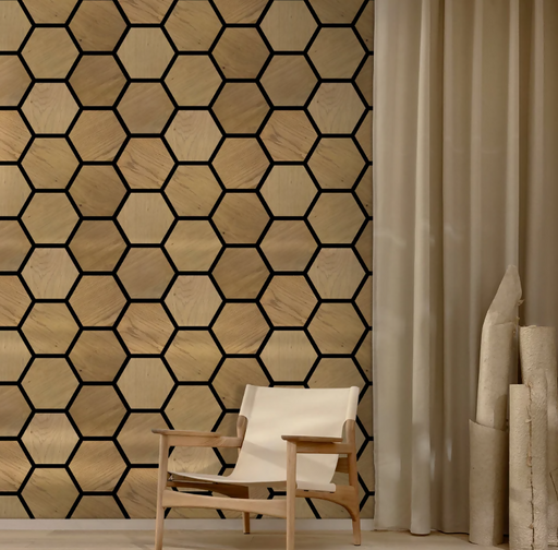 Hex Panelling white oak.