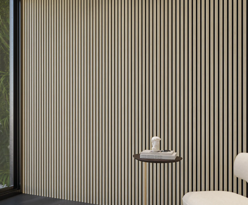 Slat interior silver oak.
