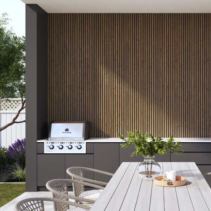 Slat Exterior WPC Panelling - Teak