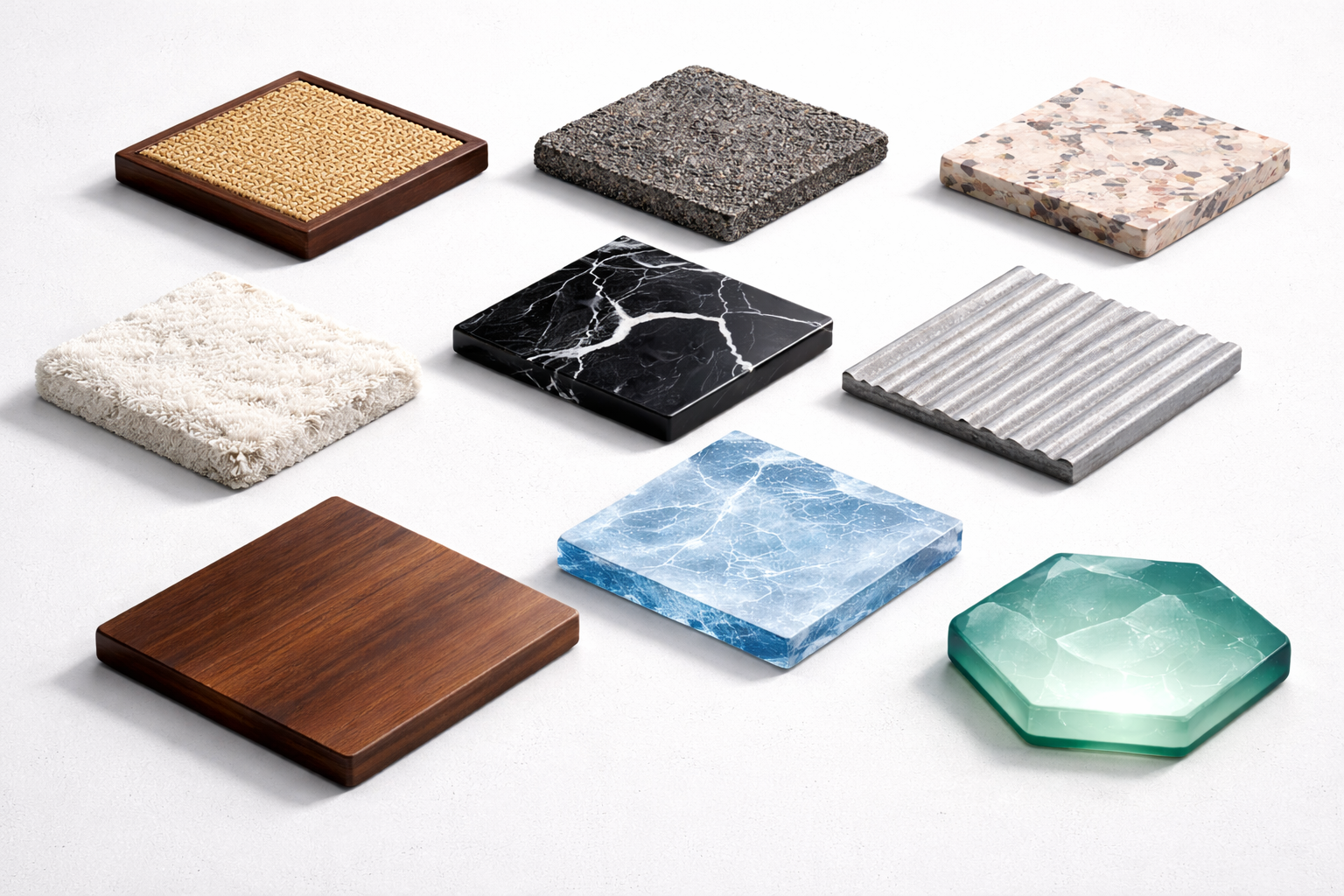 Collection of material hub samples