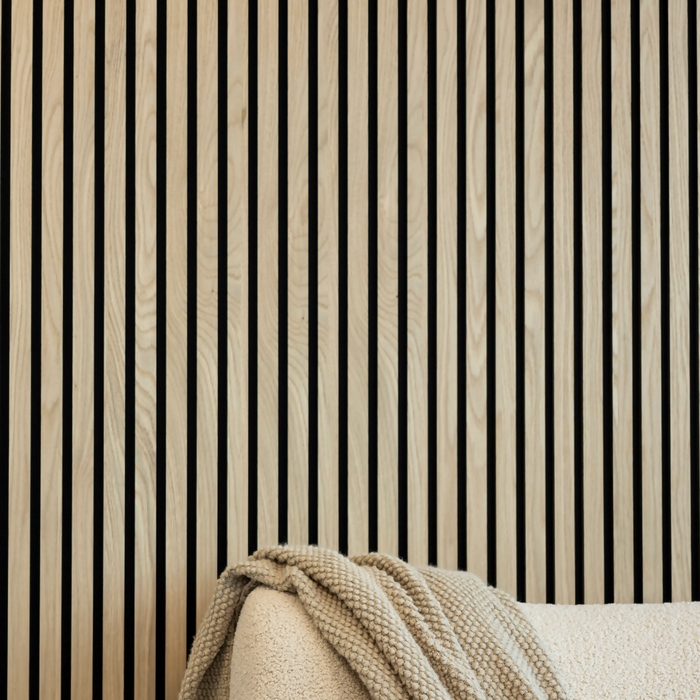 Slat Interior - White Oak - Black Backing