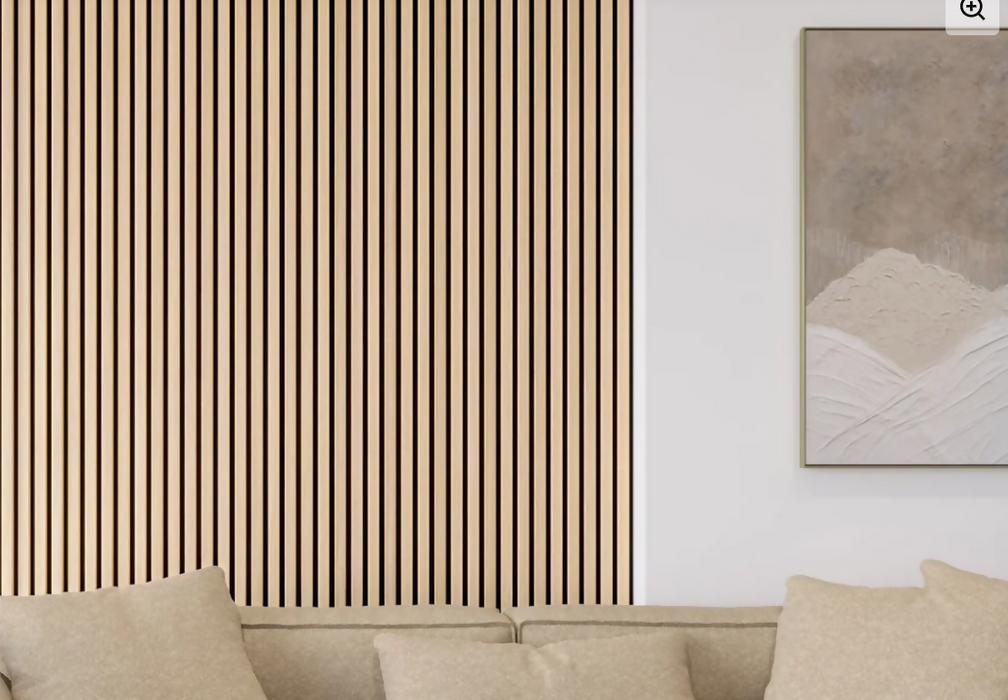 Slat wall panel washed oak.