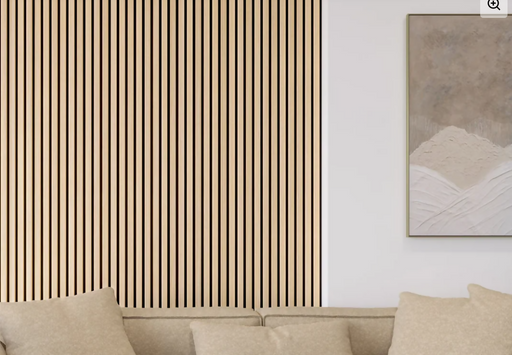 Slat wall panel washed oak.