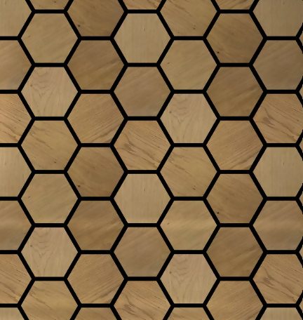 Hex Panelling white oak