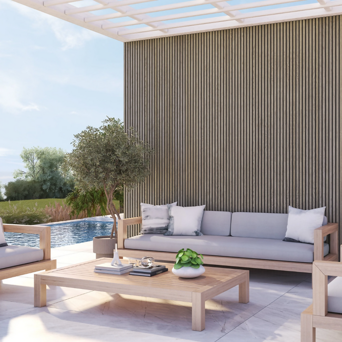 Slat Exterior WPC Panelling - Walnut