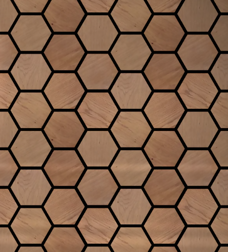 Hex Panelling black walnut